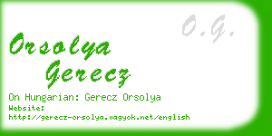 orsolya gerecz business card